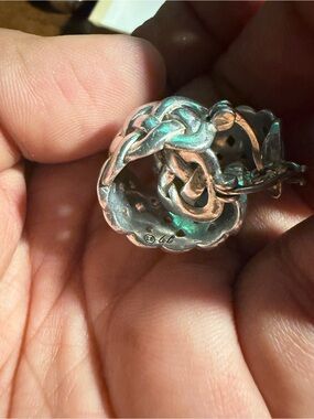 Silver-Tone Floral Hoop Earrings - Women Jewelry
